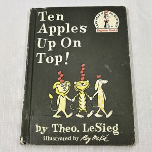 1961 Ten Apples Up On Top Theo LeSieg Beginner Books Grolier Book Club‎ Dr Seuss